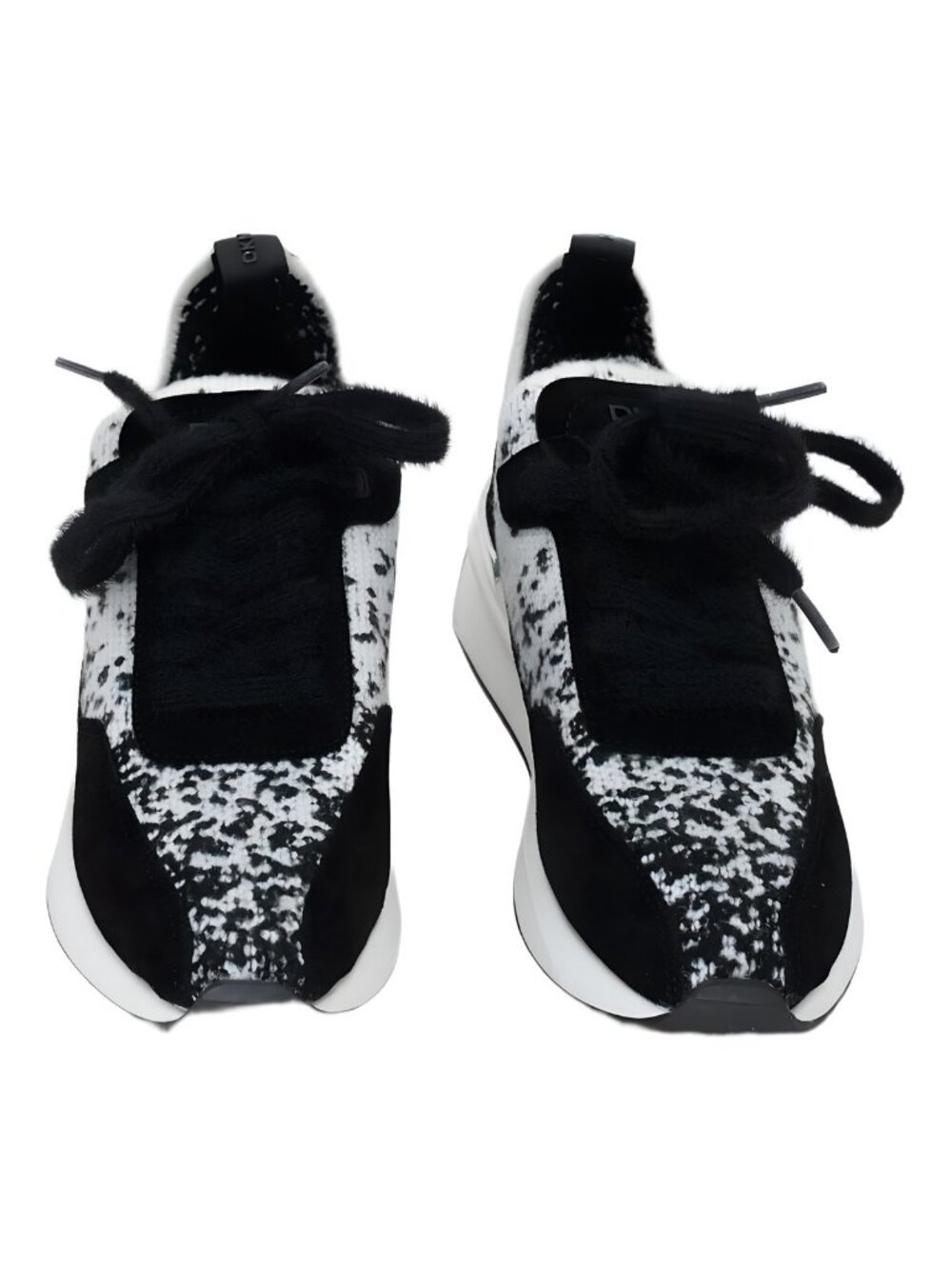 DKNY Womens Aveline Lace Up Sneaker Black/Off White Size 8M - Picture 5 of 6